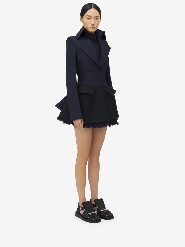 ALEXANDER MCQUEEN - Exaggerated Lapel Single-breasted Jacket - Item 830106QJAEK4100